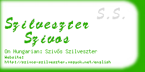 szilveszter szivos business card